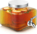 Drink Dispenser for Fridge Drink Dispensers for Parties1 Gallon Glass Beverage Dispenser with 100% Leakproof Stainless Steel Spigot Ideal for Water Lemonade Juice Iced Tea