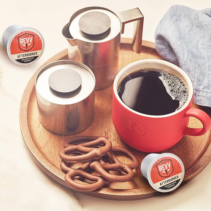 REVV Afterburner Single-Serve Keurig K-Cup Pods Dark Roast Coffee 60 Count