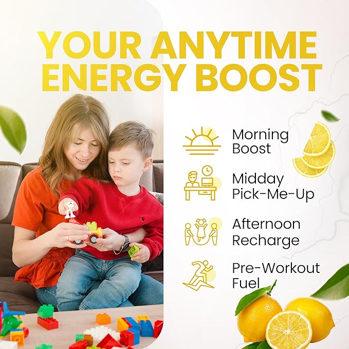 Morning Buzz Energy Drink Powder - Energy Boost - Sugar-Free Energy with Antioxidants - Morning Kick and Sports Nutrition Endurance Product - 30 Servings Lemonade 8 Ounces