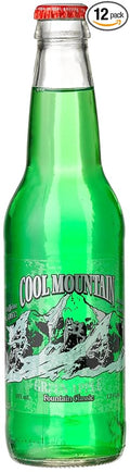 Cool Mountain GREEN APPLE SODA - Chief Long Neck chose Emerald Green 12-Ounce Glass Bottle (Pack of 12)