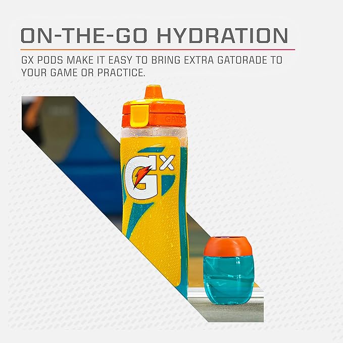 Gatorade Gx Hydration System Non-Slip Gx Squeeze Bottles Or Gx Sports Drink Concentrate Pods 4 Count (Pack of 6)