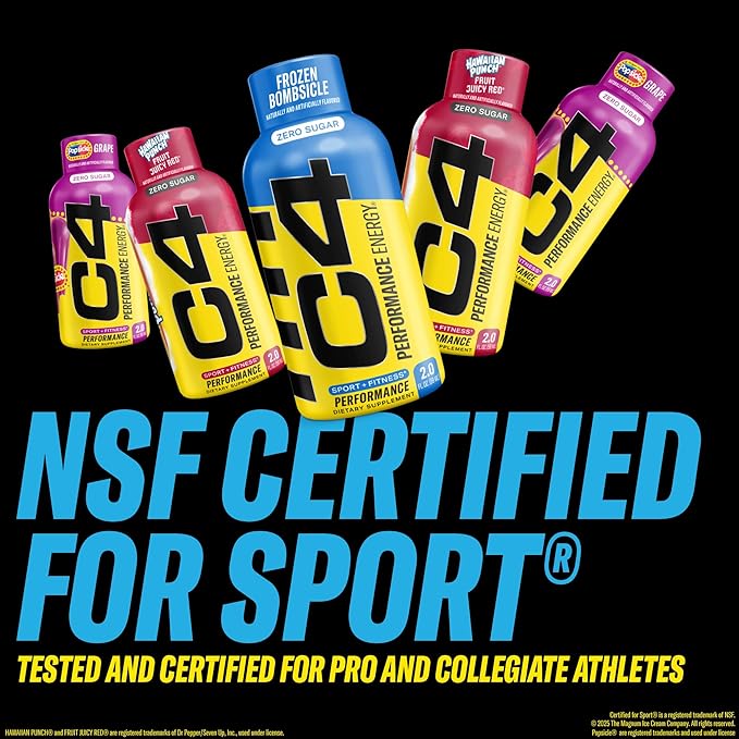 C4 Performance Energy Shot 2oz 12pk - Frozen Bomb