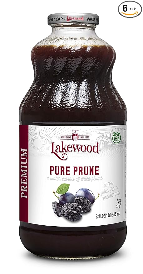Lakewood Premium Pure Prune (32 Oz 6 Pack)