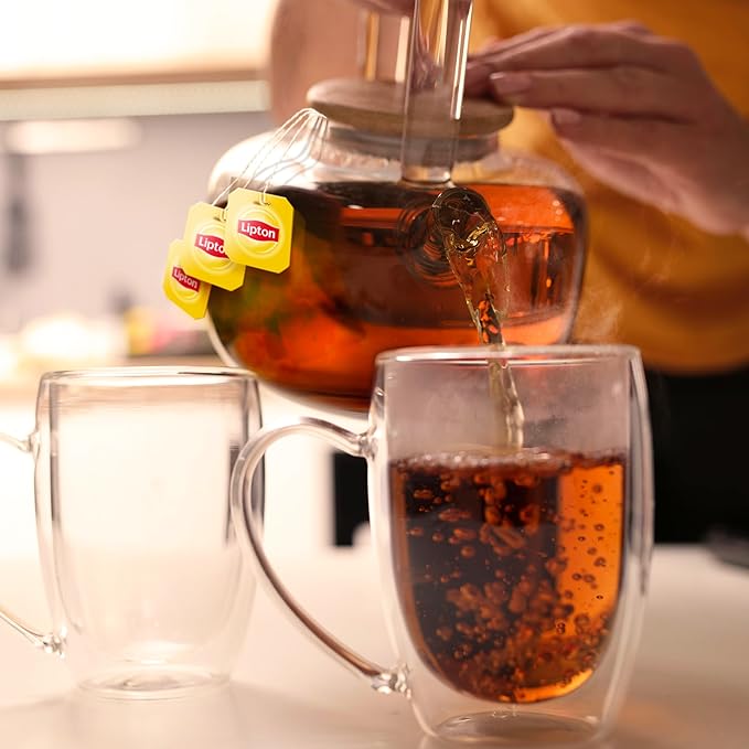 Lipton Organic Black Tea Bags Hot or Iced Caffeine Tea 360 Total Bags (72ct - Pack of 5)