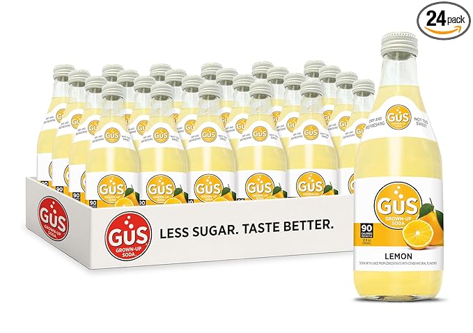 GuS Soda - Dry Meyer Lemon - 12 oz (24 Glass Bottles)
