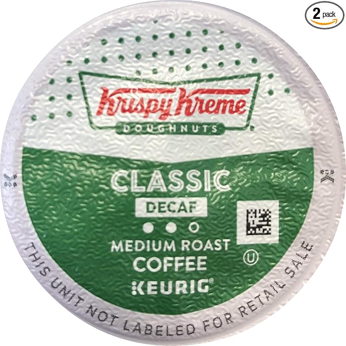 Krispy Kreme House Decaf Medium Roast Coffee K-Cups 24 COUNT (2PACKS) total 48 K-Cups