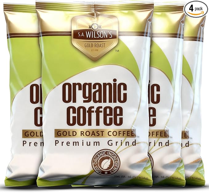 S.A. Wilson’s Coffee Enema – Organic Enema Coffee – USDA Organic Ground Coffee – High Caffeine &amp High Palmitic Acid for Liver Detox Colon Cleanse Digestion &amp Energy Support – Enema Detox Sup