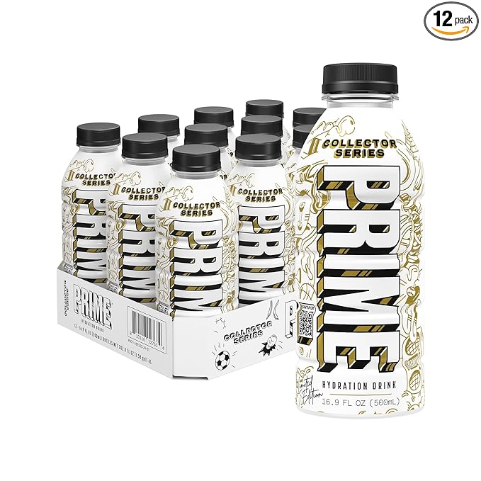 PRIME Hydration Collector Series Sports Drinks Electrolyte Enhanced for Replenishing Fluids 250mg BCAAs B Vitamins Antioxidants Low Sugar 16.9 Fl Oz 12 Pack