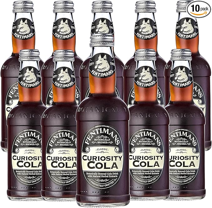 Fentimans Botanically Brewed Classic Curiosity Cola Sparkling Soda 9.3 fl oz Bottles – Premium Craft Soda/Mixer for Cocktails &amp Refreshing Drinks
