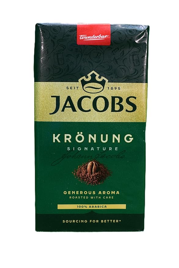 Jacobs Kronung Ground Coffee 500 Gram 1.76 Ounce (Pack of 6)