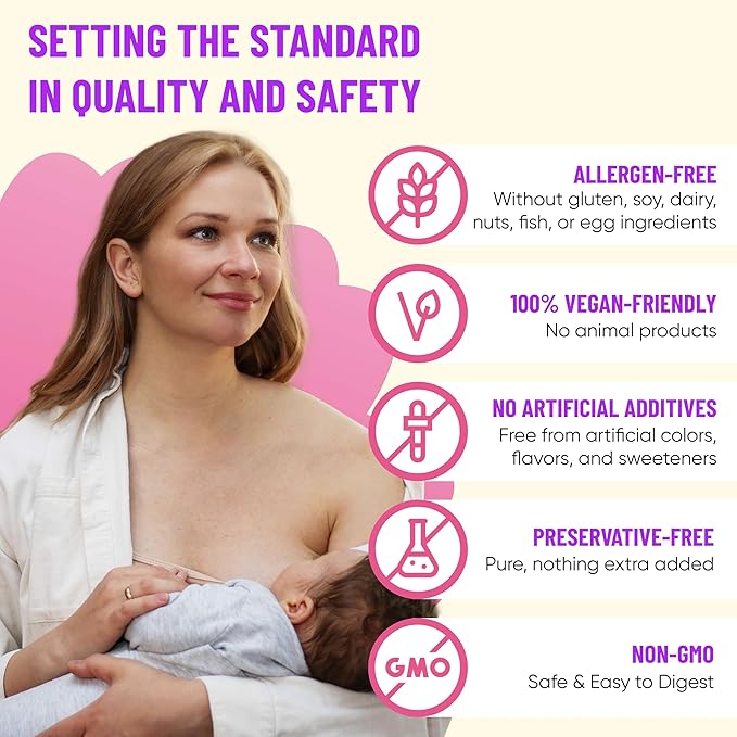 Mama's Select Postnatal Vitamins – Boosts Hair Recovery Milk Supply &amp Wellness – Allergen-Free Vegan MTHFR Friendly Methylated Folate &amp B Vitamins Easy-to-Swallow No Biotin - 30 Capsule