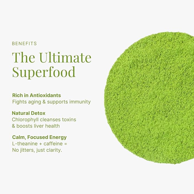 Japanese Shade-Grown Matcha Powder – 100% Pure Stone-Ground 25g – Rich in Antioxidants Smooth Umami Flavor