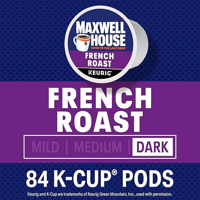 Maxwell House French Roast Dark Roast K-Cup Coffee Pods 84 ct Box