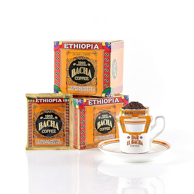 Bacha Coffee Tolteca Chocolate and Yirgacheffe 100% Arabica Beans Specialty Coffee Bag Gift Box Bundle