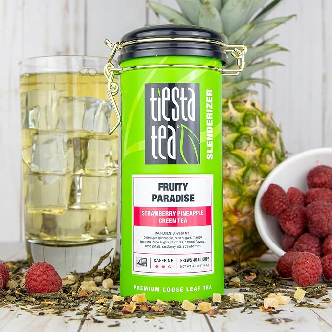 Tiesta Tea - Loose Leaf Tea Tin Gift Box High to Non-Caffeinated Assorted Blends 3 Tins for Hot &amp Iced Brews Variety Pack Passion Berry Jolt Fruity Paradise &amp Lavender Chamomile