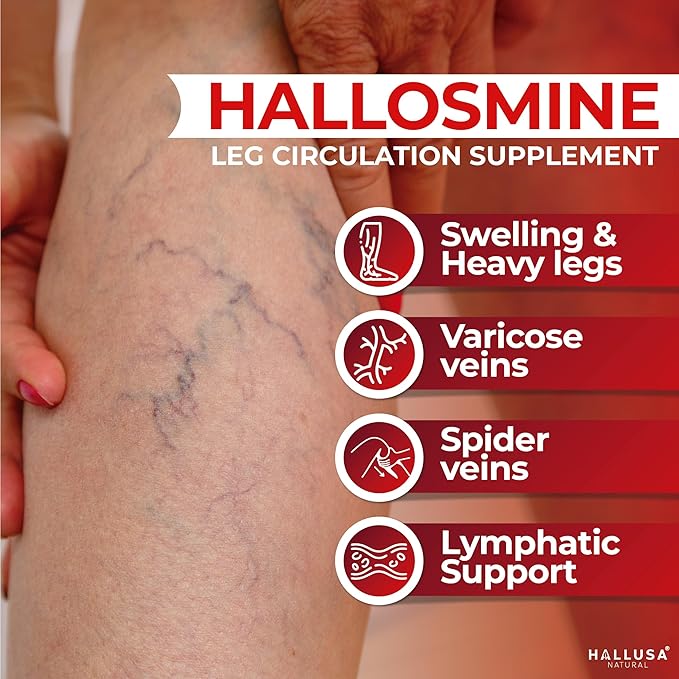 Hallusa Natural Diosmin Circulation - Support for Circulation and Veins - DIOSMIN - DIOSMINE- DIOSMINA - Circulation &amp Vein Support Supplement