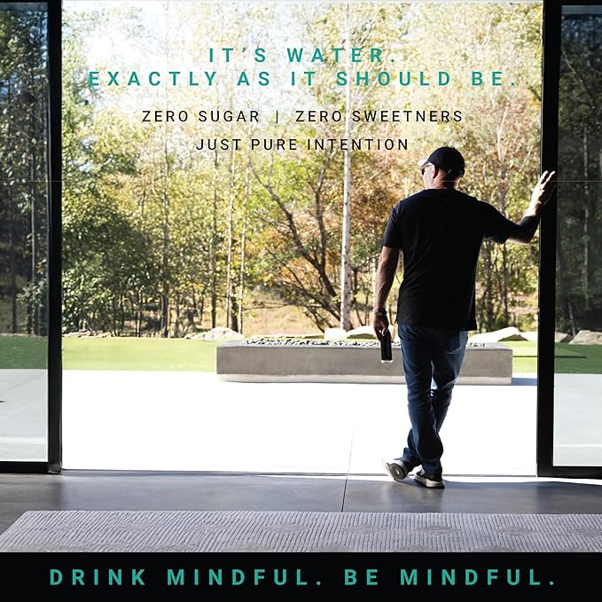 Mindful Sparkling Water by Shawn Ryan Carbonated Water and Celtic Salt Sugar Free Beverage with Natural Electrolytes Zero Calories Clean Hydration No Sweeteners Unflavored 12 FL OZ (12 Pack)