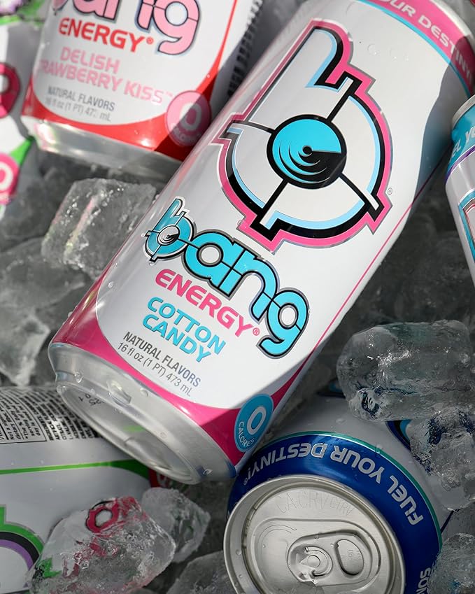 Bang Energy Cotton Candy Sugar-Free Energy Drink 16-Ounce | Pack of 12
