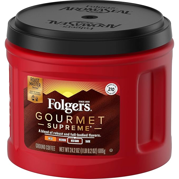 Folgers Gourmet Supreme Medium Dark Roast Ground Coffee 24.2 Ounces