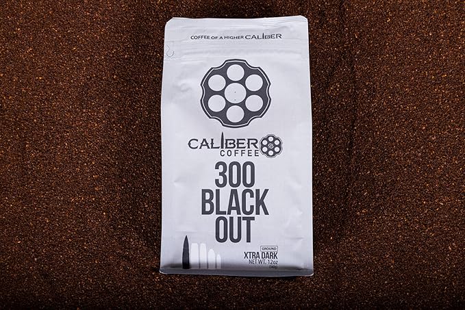 Caliber Coffee 300 Black Out Extra Dark Roast 12oz bag Ground…