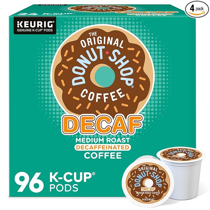 The Original Donut Shop Decaf Keurig Single-Serve K-Cup Pods Medium Roast Coffee 96 Count
