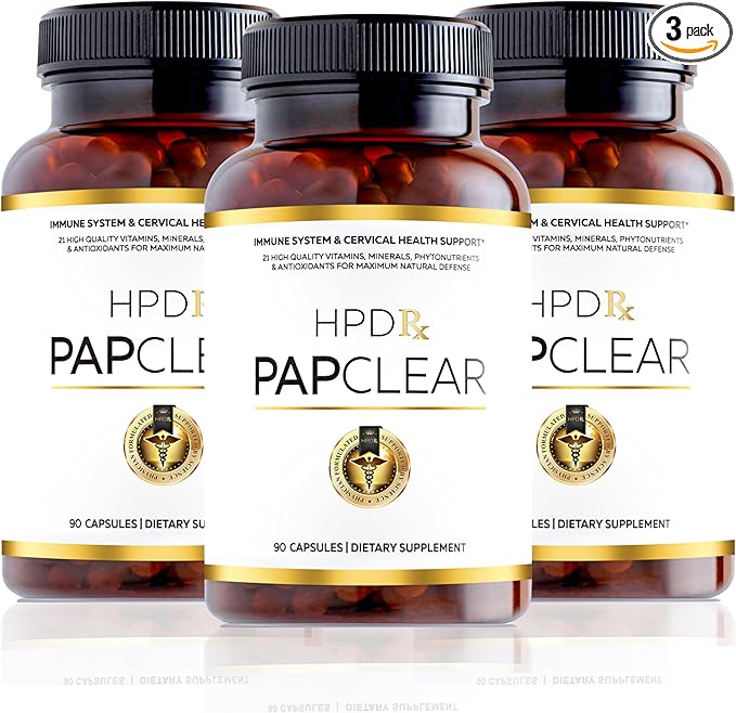 PAPCLEAR Physician Formulated | All Natural Immune Support Supplement | Advanced Powerful Immunity Booster | 21 Vitamins &amp Nutrients with Organic Shiitake Mushroom &amp Lycopene | 90 Capsules | P