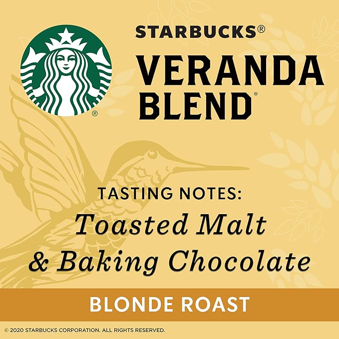 Starbucks Blonde Roast Ground Coffee — Veranda Blend — 100% Arabica — 1 bag (20 oz.)