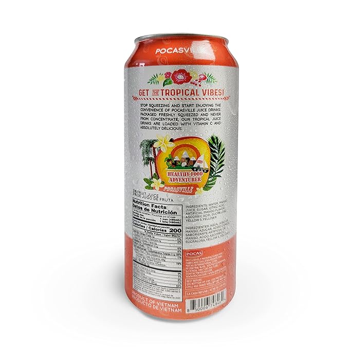 Pocasville Fruit Juices 16.5 Fluid Ounce (Pack of 12) (Mango)