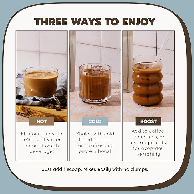 Bone Broth Protein Powder Grass Fed Collagen with 14g Complete Protein per Serving Gluten Free Keto &amp Dairy Free Organic &amp Clean Ingredients No Added Sugar Mocha 12 Servings