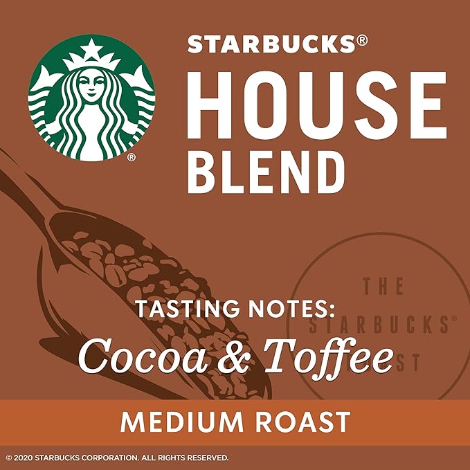 Starbucks Medium Roast Whole Bean Coffee — House Blend — 1 bag (12 oz.)