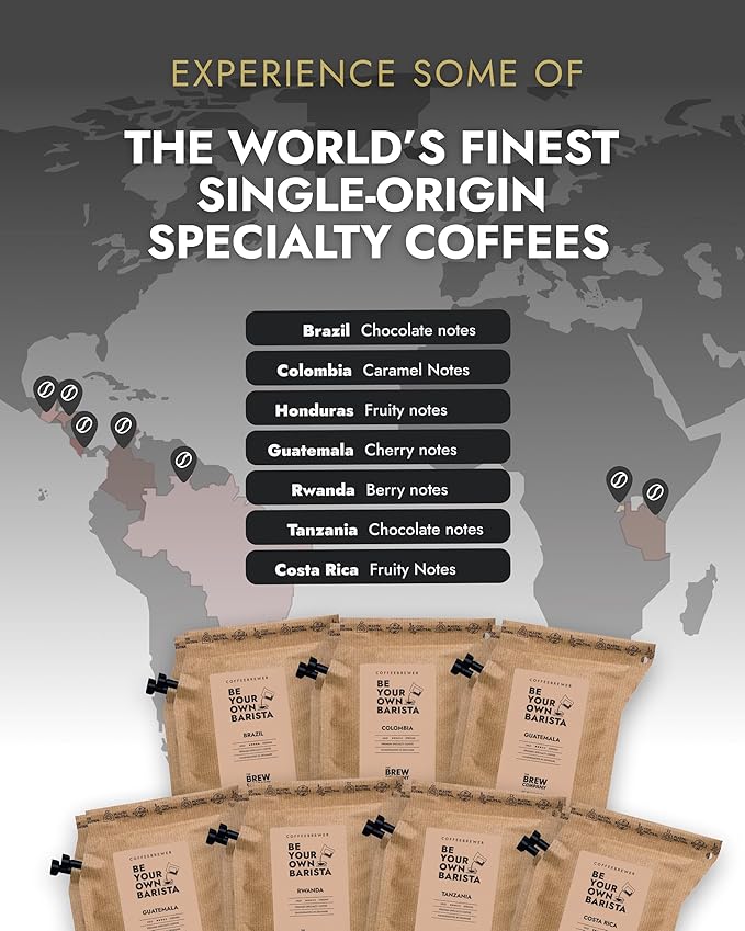 Gourmet Birthday Coffee Gift Set for Men &amp Women - 14 World's Finest Single Origin Specialty &amp Organic Coffees in Innovative Brewers | Sampler Box for Coffee Lover to Brew &amp Enjoy Anytime