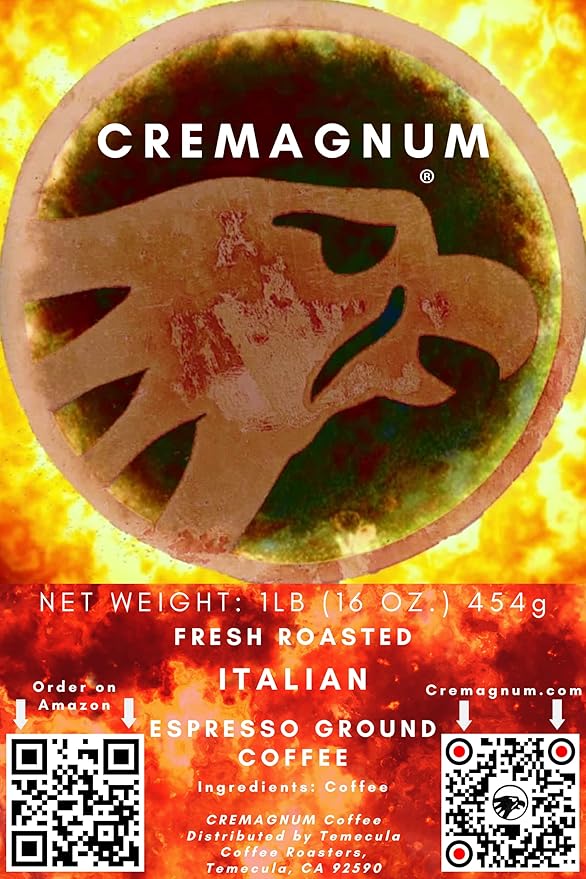 Italian Espresso Fresh Roasted to Order Ground Coffee 1 LB Cremagnum