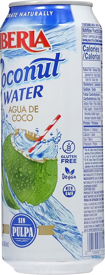 Iberia Coconut Water No Pulp 16.91 Fl Oz (Pack of 24)