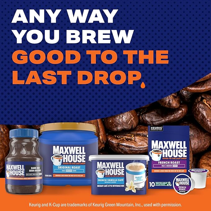 Maxwell House International Café-Style – Sugar-Free French Vanilla Instant Coffee Mix (4.3 oz) &amp Vanilla Caramel Latte Mix (8.7 oz) (2 Ea. Variety Pack)