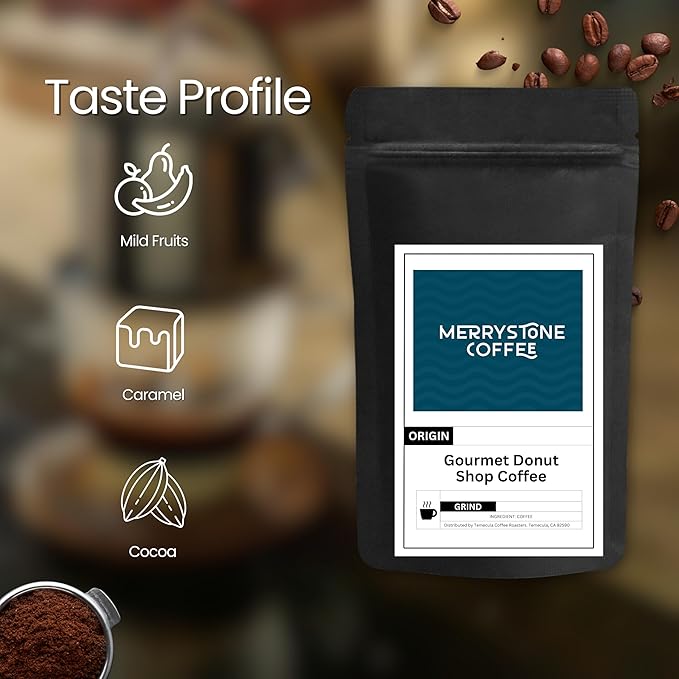 Merrystone Gourmet Donut Shop Blend Roasted to Order Medium Roast 5 Lb Whole Bean