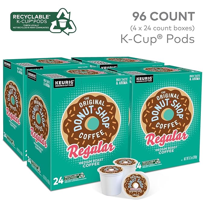 The Original Donut Shop Regular Keurig Single-Serve K-Cup Pods Medium Roast Coffee 96 Count