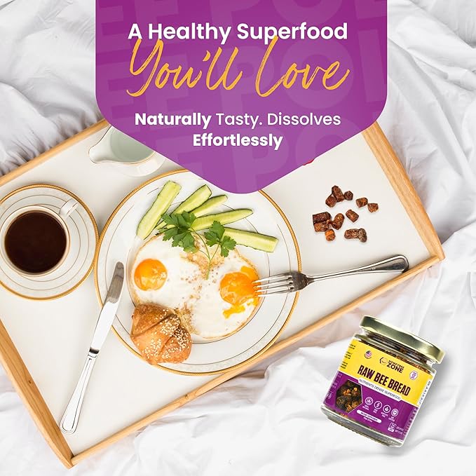 HONEYBEEZONE-Raw Bee Bread-Perga Fermented Bee Pollen Superfood Single Ingredient Food Nutrient-Dense Naturally Fermented Non-GMO Gluten-Free 3.5 oz