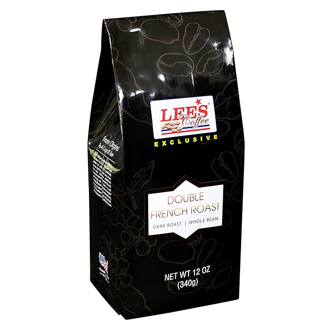 Lee's Coffee Exclusive Whole Bean Coffee Double French Roast 12 Ounce