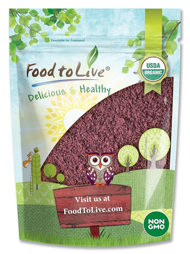 Food to Live Organic Mulberry Fruit Powder 1.5 Pounds - Non-GMO from Raw Dried Berries Unsulfured Vegan Bulk Great for Baking Juices Smoothies Yogurts Contains Maltodextrin No Sulphites