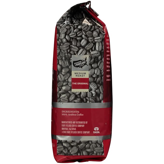Eight O'Clock Coffee The Original Medium Roast Whole Bean Coffee 24 Ounce (Pack of 1) 100% Arabica Kosher Certified