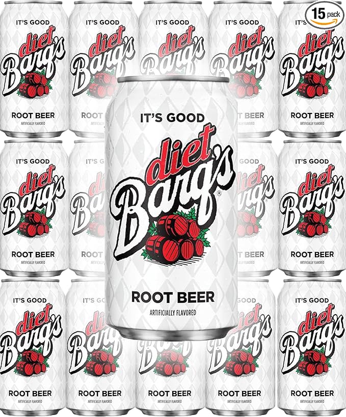Barqs Diet Root Beer Soda 12 Fl Oz (Pack of 15 Total of 180 Oz)