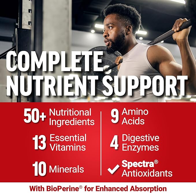 Force Factor Test X180 Multivitamin Testosterone Support Multivitamin for Men with 50+ Nutritional Ingredients &amp 13 Essential Vitamins to Help Support Muscle Strength Energy &amp Vitality 120