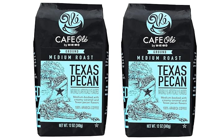 CAFE Olé Roasting Plant Cafe Ole Texas Pecan Ground Coffee 12oz pack of 1 (12 Ounce - pack of 3
