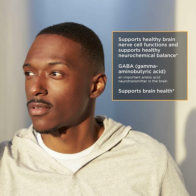Integrative Therapeutics GABA - Brain Health Supplement that Supports Nerve Cell Function* - Support Neurochemical Balance &amp Neurotransmitter Production* - Dairy-Free - 60 Capsules (60 Servings)