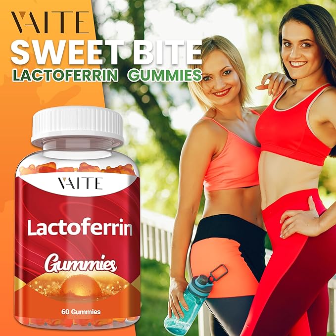 Lactoferrin Supplements 500mg – Supports Digestion &amp Gut Barrier Chewable Supplement for Adults Advanced Daily Wellness Gluten Free Soy-Free Sugar-Free Gummy Non-GMO Formula 60 Gummies