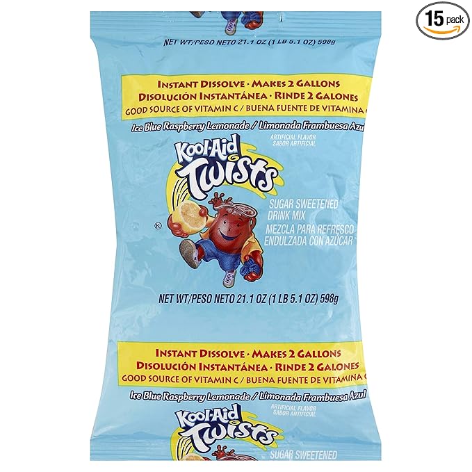 Kool-Aid Twist Blue Raspberry Lemonade 15 Case 2 Gallon