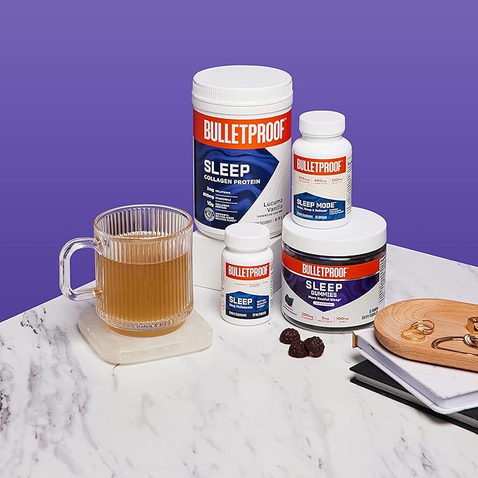 Bulletproof Sleep Mode Softgels 60 Count Supplement with Brain Octane C8 MCT Oil to Support Sleep