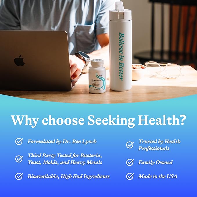 Seeking Health Phosphatidyl Serine - Brain Support Supplement with Sunflower Oil &amp Phospholipids - Vegetarian &amp Gluten-Free Capsules - 150 mg 60 Capsules