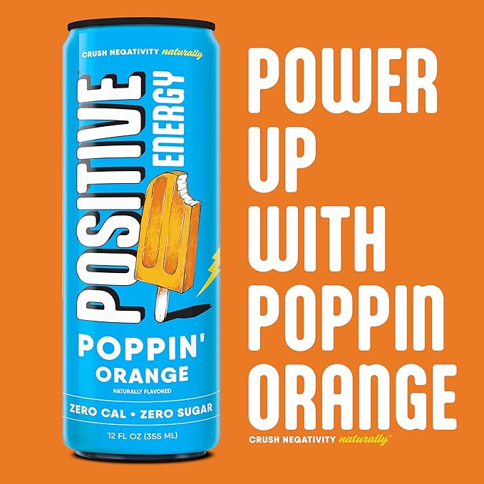 Positive Energy Drink - Variety Pack | Zero Sugar Zero Calorie 12oz Cans (Pack of 12) | Hydrating Electrolytes Immunity Support with Zinc Healthy Energy Boost