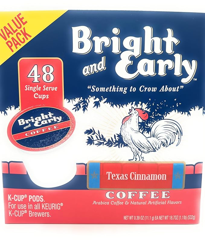 Texas Cinnamon Coffee single serve pods for Keurig single Cup Brewers 96 count